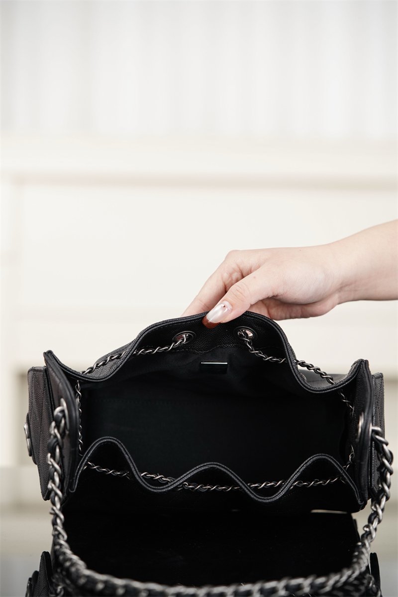 샤넬 26C 25백 미니 블랙 실버메탈