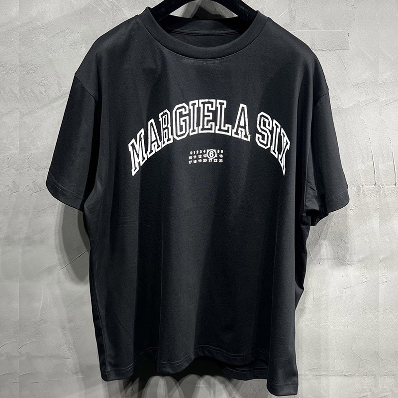 메종 마르지엘라 MM6 로고 반팔 티셔츠