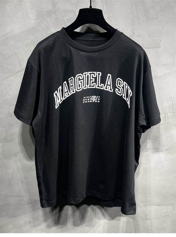 메종 마르지엘라 MM6 로고 반팔 티셔츠