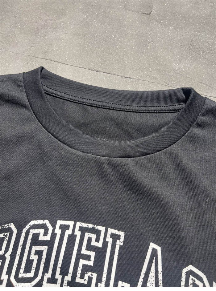 메종 마르지엘라 MM6 로고 반팔 티셔츠