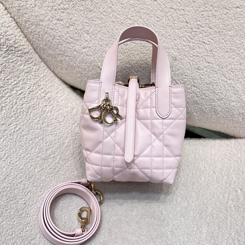 디올 뚜주흐 버티컬 나노 토트백 파우더 핑크 매크로까나쥬