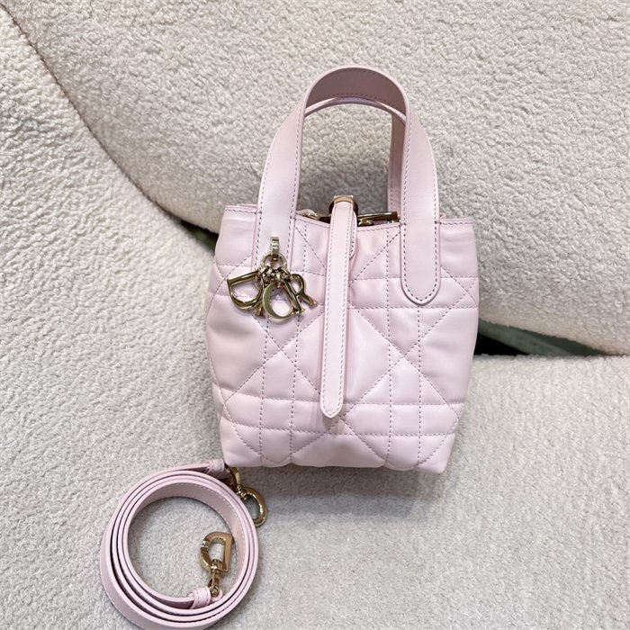 디올 뚜주흐 버티컬 나노 토트백 파우더 핑크 매크로까나쥬