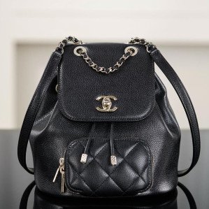 샤넬 25B 어피니티 듀마 백팩 스몰 블랙 캐비어