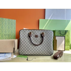 구찌 인터로킹 GG 미디움 브리프케이스