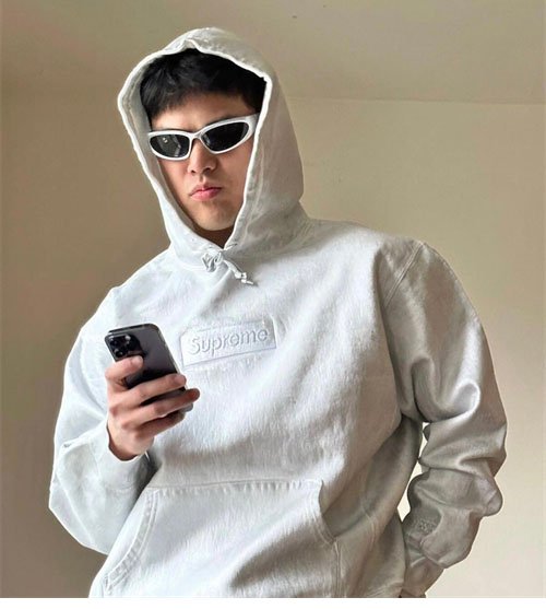 메종마르지엘라 x 슈프림 박스로고 후디