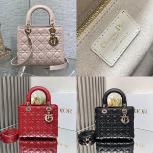 디올 레이디 미디엄 토트백 까나쥬