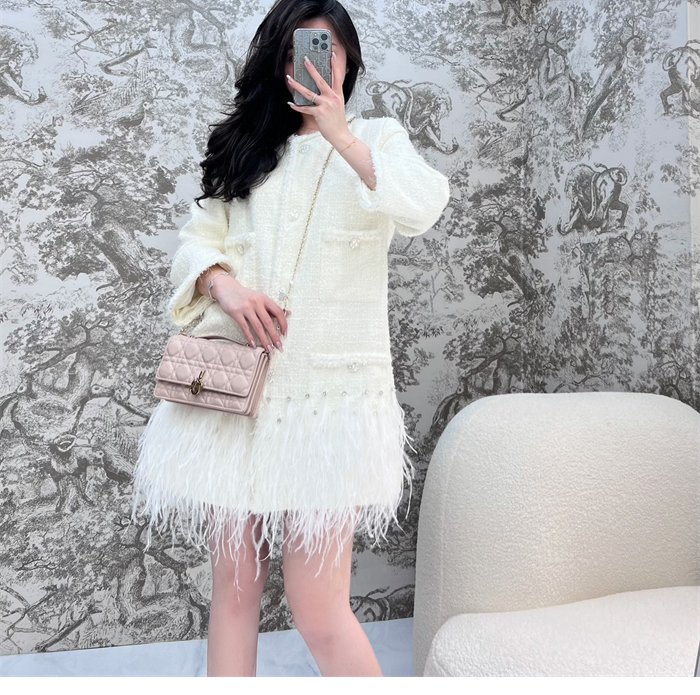 디올 미스 디올 미니 체인백 파우더 핑크 까나쥬