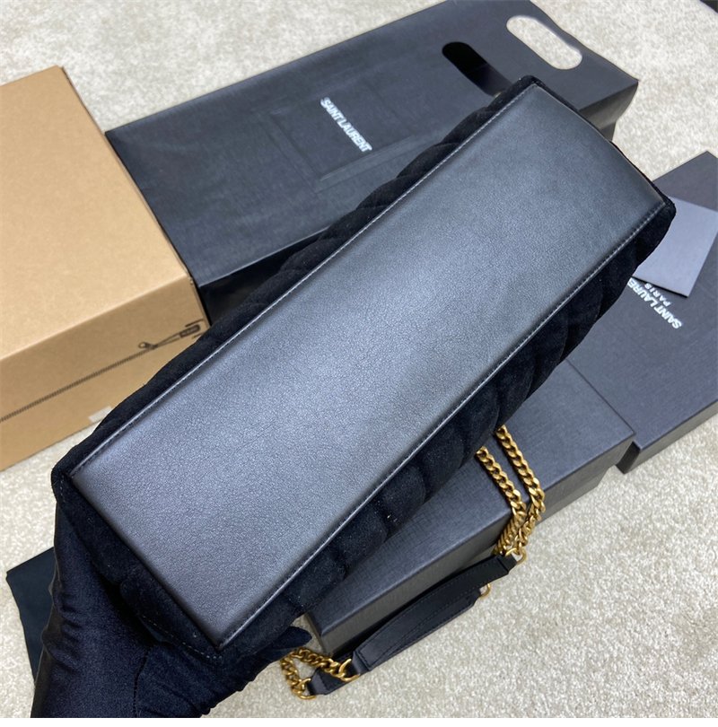 생로랑 스웨이드 벨벳 룰루 숄더 라지 백 네이비 392288