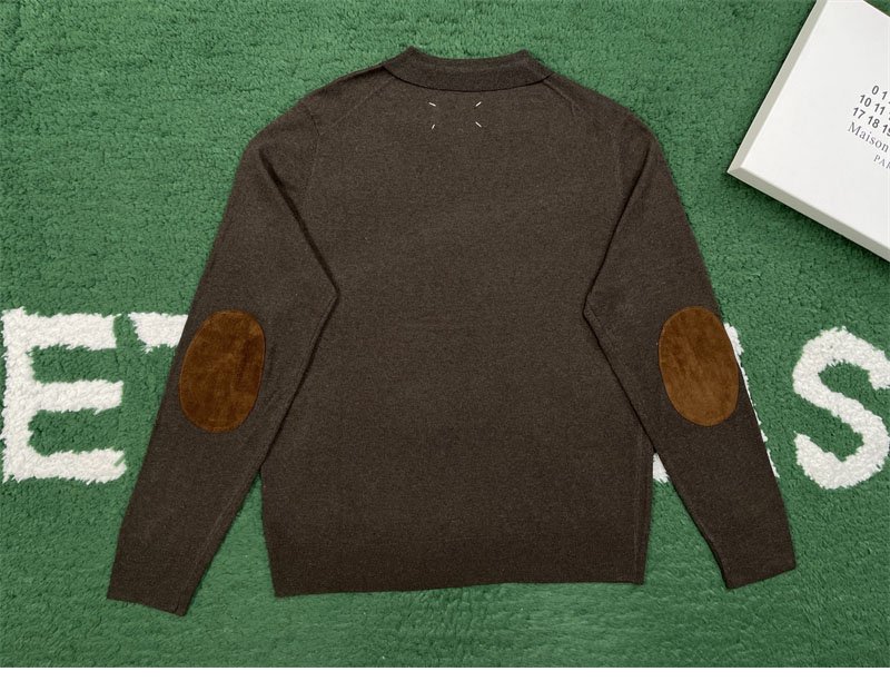 메종 마르지엘라 엘보우 패치 울 폴로 셔츠