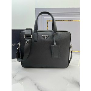 프라다 사피아노 레더 워크백 블랙