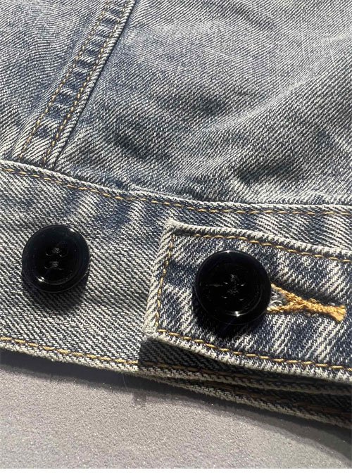 메종마르지엘라 MM6 백 스티치 빈티지 워싱 데님 자켓