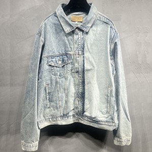 메종마르지엘라 MM6 백 스티치 빈티지 워싱 데님 자켓