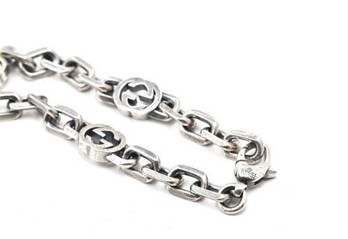 구찌 스털링 인터로킹 G 실버 팔찌