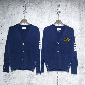 톰브라운 사선완장 4-Bar 캐시미어 크롭 가디건