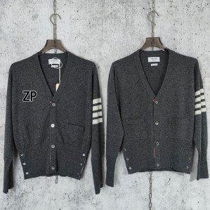 톰브라운 사선완장 4-Bar 캐시미어 크롭 가디건