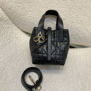 디올 뚜주흐 스몰 버티컬 토트백 파우더 베이지 매크로까나쥬