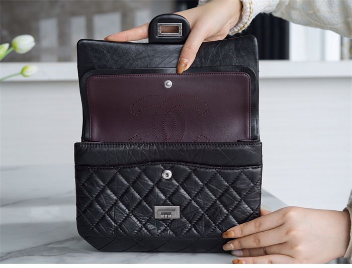 샤넬 2.55 빈티지 플랩백 은장