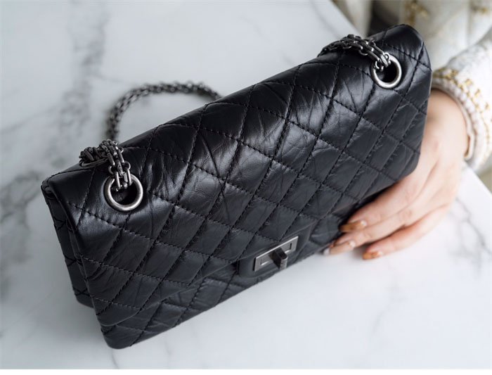 샤넬 2.55 빈티지 플랩백 은장