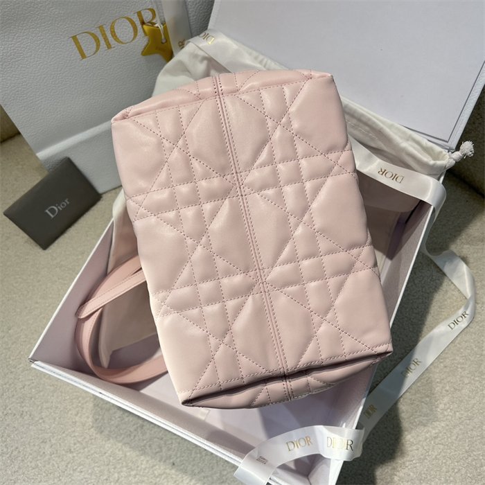 디올 뚜주흐 미디엄 버티컬 토트백 페일 핑크 매크로까나쥬