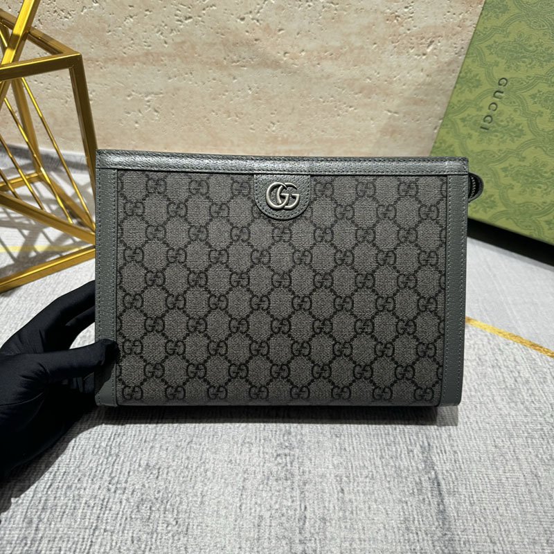 구찌 GG 수프림 캔버스 파우치 클러치백 760243