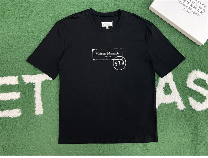 메종 마르지엘라 520 로고 반팔 티셔츠