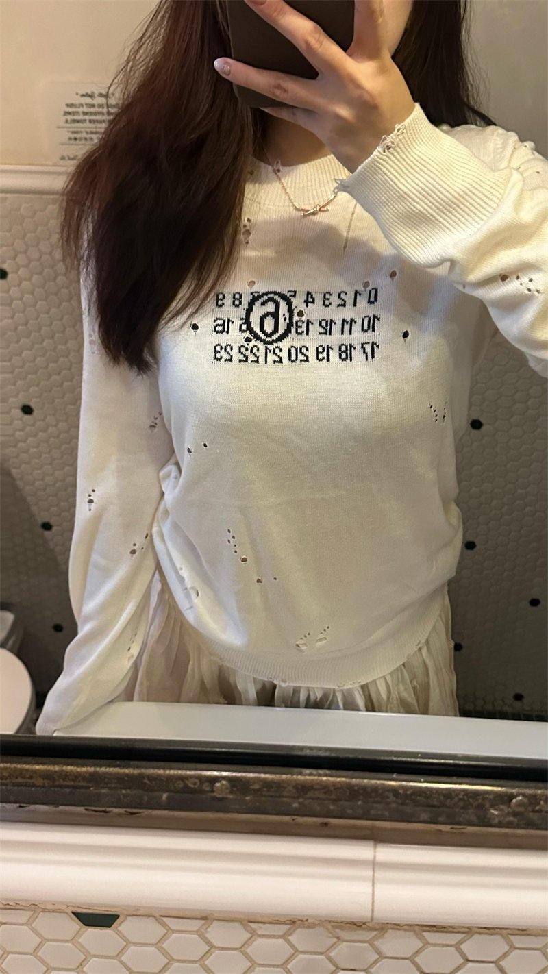 메종마르지엘라 누메릭 울 스웨터