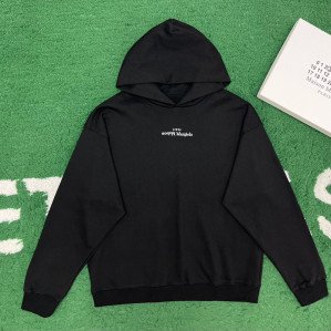 메종마르지엘라 MM6 업사이드 다운 자수 로고 후디 2컬러