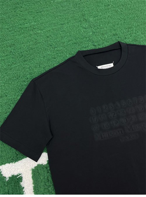 메종마르지엘라 MM6 Logo 자수 반팔 티셔츠