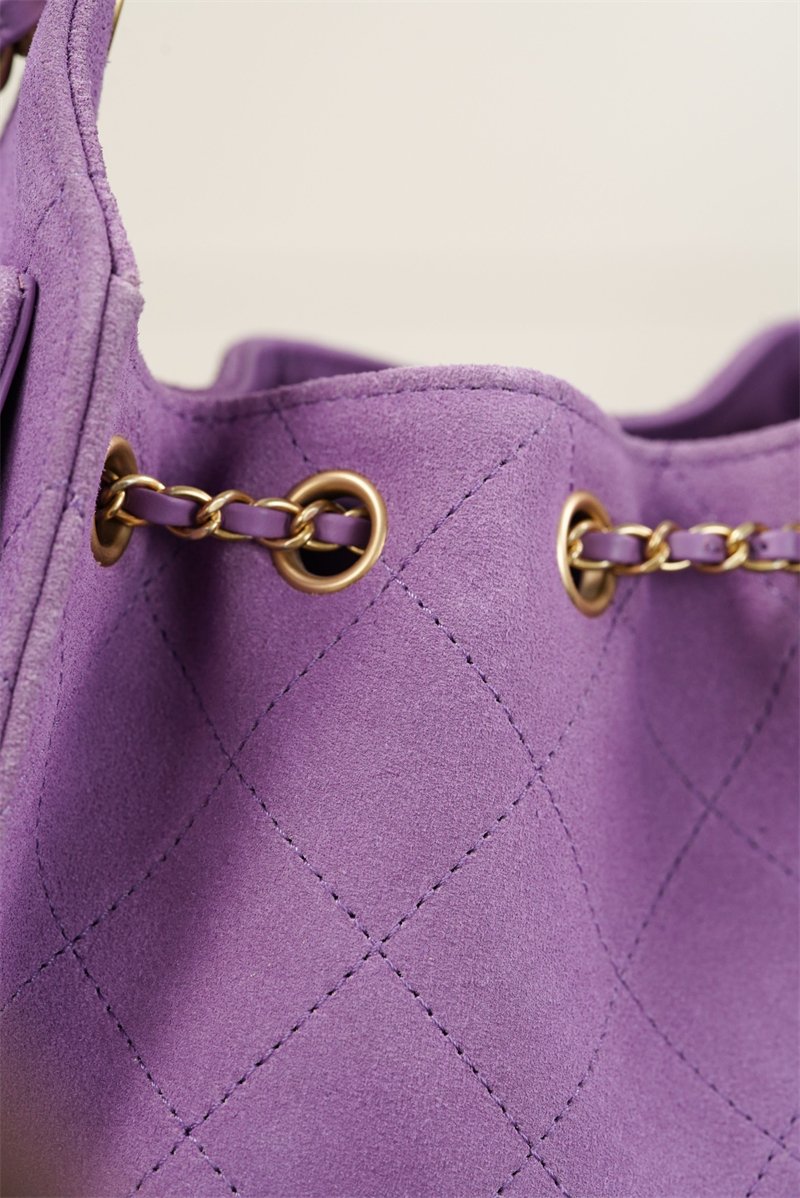 샤넬 26C 25 미니 호보 백 스웨이드 퍼플