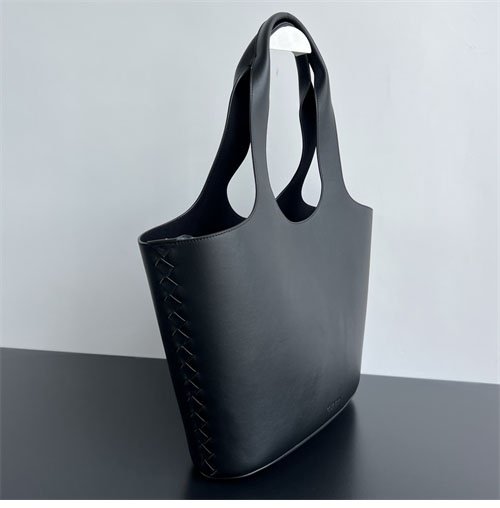 보테가 베네타 블랙 미디엄 크릭 토트백