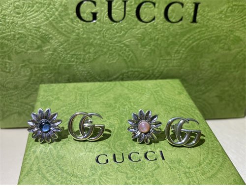 구찌더블 G 플라워 스터드 귀걸이