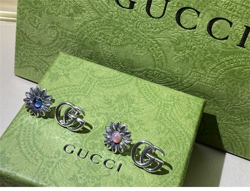 구찌더블 G 플라워 스터드 귀걸이