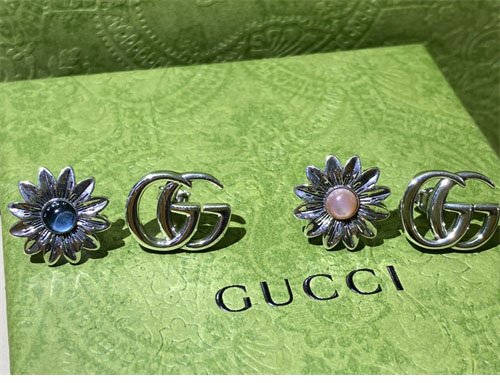 구찌더블 G 플라워 스터드 귀걸이