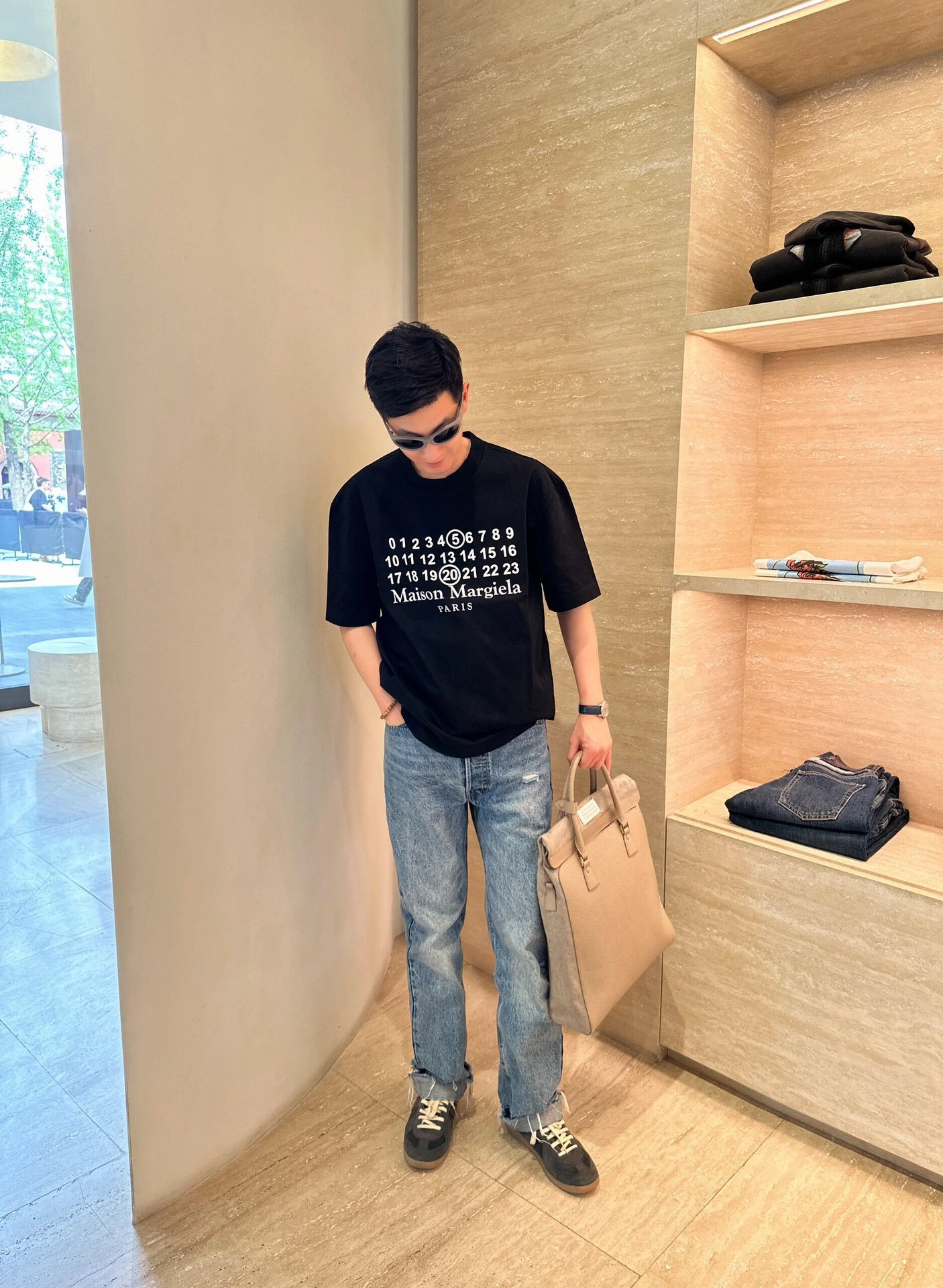 마르지엘라 MM6 시그니처 520 숫자 반팔 티셔츠 “2COLOR”