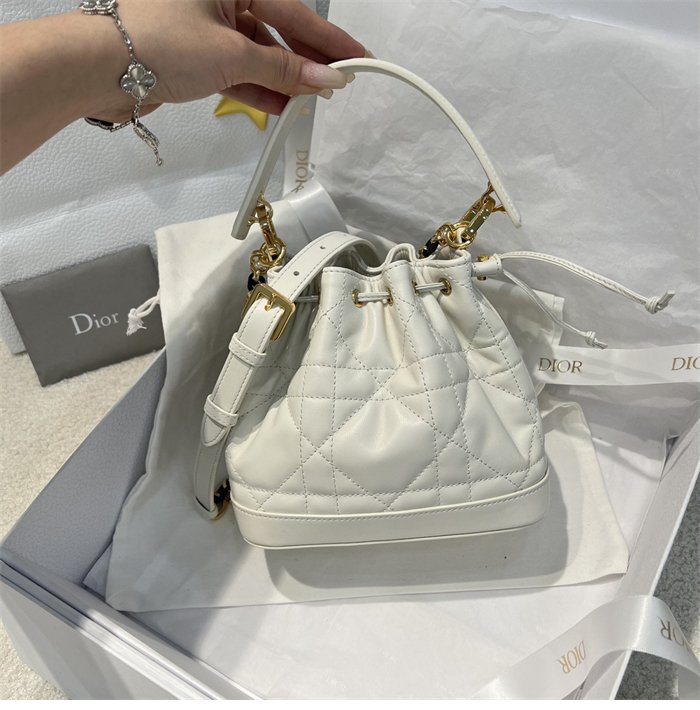 디올 졸리 버킷백 스몰 매크로 까나쥬 라떼