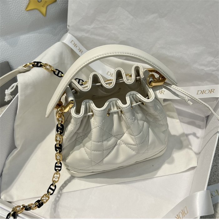 디올 졸리 버킷백 스몰 매크로 까나쥬 라떼