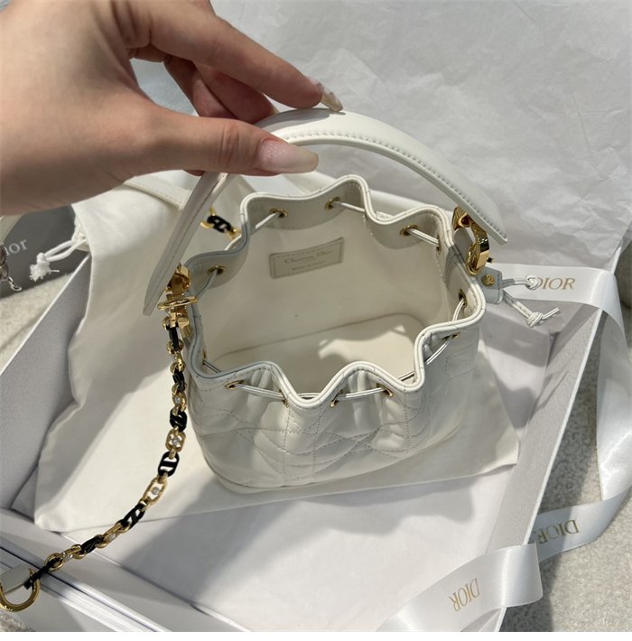 디올 졸리 버킷백 스몰 매크로 까나쥬 라떼