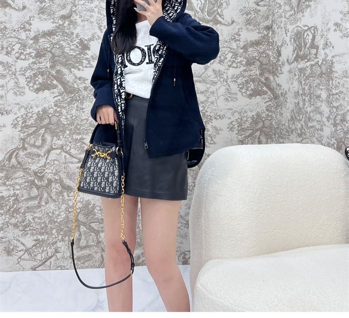 디올 스몰 C’est 쎄 백 오블리크 자카드