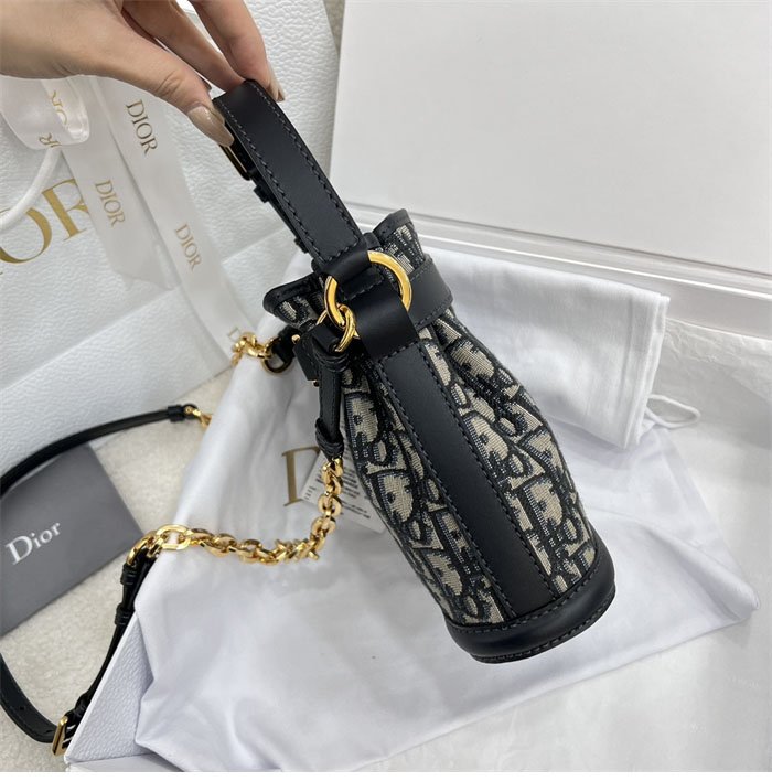 디올 스몰 C’est 쎄 백 오블리크 자카드